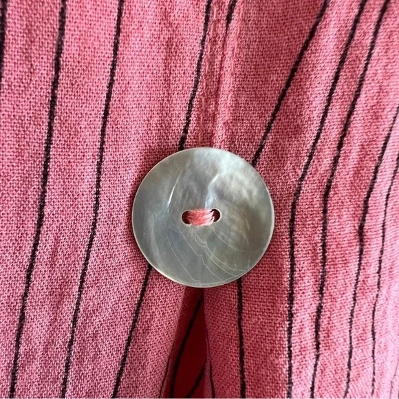 PECK & PECK Long Sleeve Lagenlook Button Up Tunic Blouse Shacket Size Medium - Picture 6 of 10